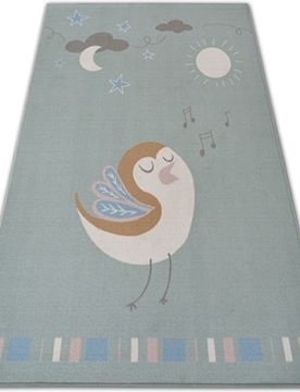 Teppiche Teppich Für Kinder Loko Vogel Grün Antirutsch 120x170 Cm 120x170 Cm