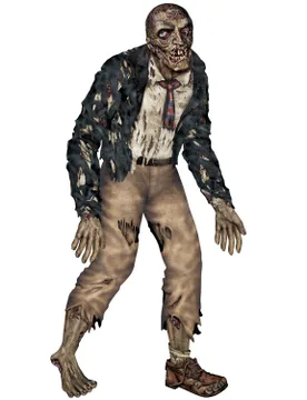 Schlurfender Zombie Halloween Deko-Pappfigur bunt 182cm - 360 Degrees - FashionsVida