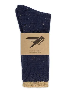 Pennine Wool Sock - Navy - Silverstick - FashionsVida