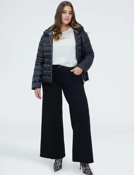 Vaqueros de mujer wide leg lavado total black - Fiorella Rubino - FashionsVida