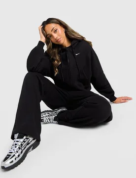 Studio Fleece Cropped Full-Zip Hoodie - Damen, Schwarz - female - Size: XL - Nike - FashionsVida