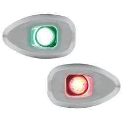 Micro Led 12 Starboard&port Lights 112.5º Flushmount Chrome One Size unisex