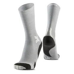 Run Discover Merino Crew Socks Seal Grey / Light Sand UK 3-5 Men,Women