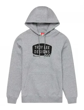 Troy Designs Felpa Con Cappuccio Stamp Grey Heather - Lee - FashionsVida