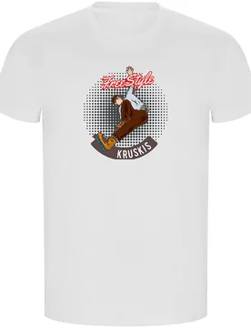 T-shirt à Manches Courtes Freestyle Rollers Eco White 2XL - Kruskis - FashionsVida