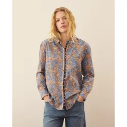 Blusa camisera de mujer con estampado