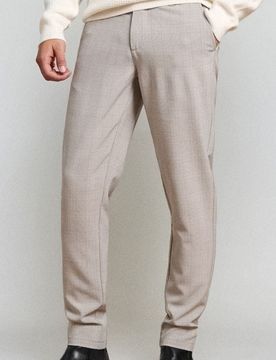 Pantaloni chino slim fit a quadri - grigio chiaro