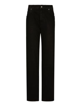 Jeans boyfriend a vita alta con cavallo basso