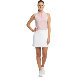 Polo Deco Geo, ärmellos, fuchsia/weiß l