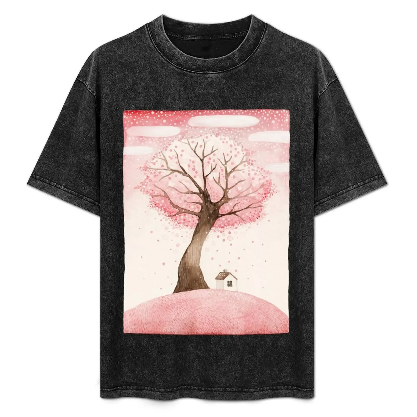 Sakura snow T-Shirt Basic Solid Color Short Sleeve Cotton Top - Aliexpress - FashionsVida
