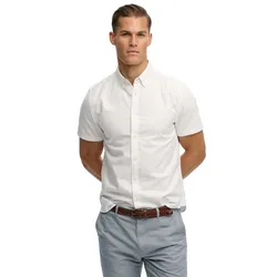 Camicia A Maniche Corte Preppy Oxford Optic S