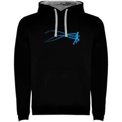 Stella Run Two-colour Hoodie Black / Grey XL Men
