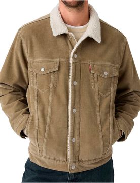 Relaxed fit sherpa trkr chaquetas hombre Beige