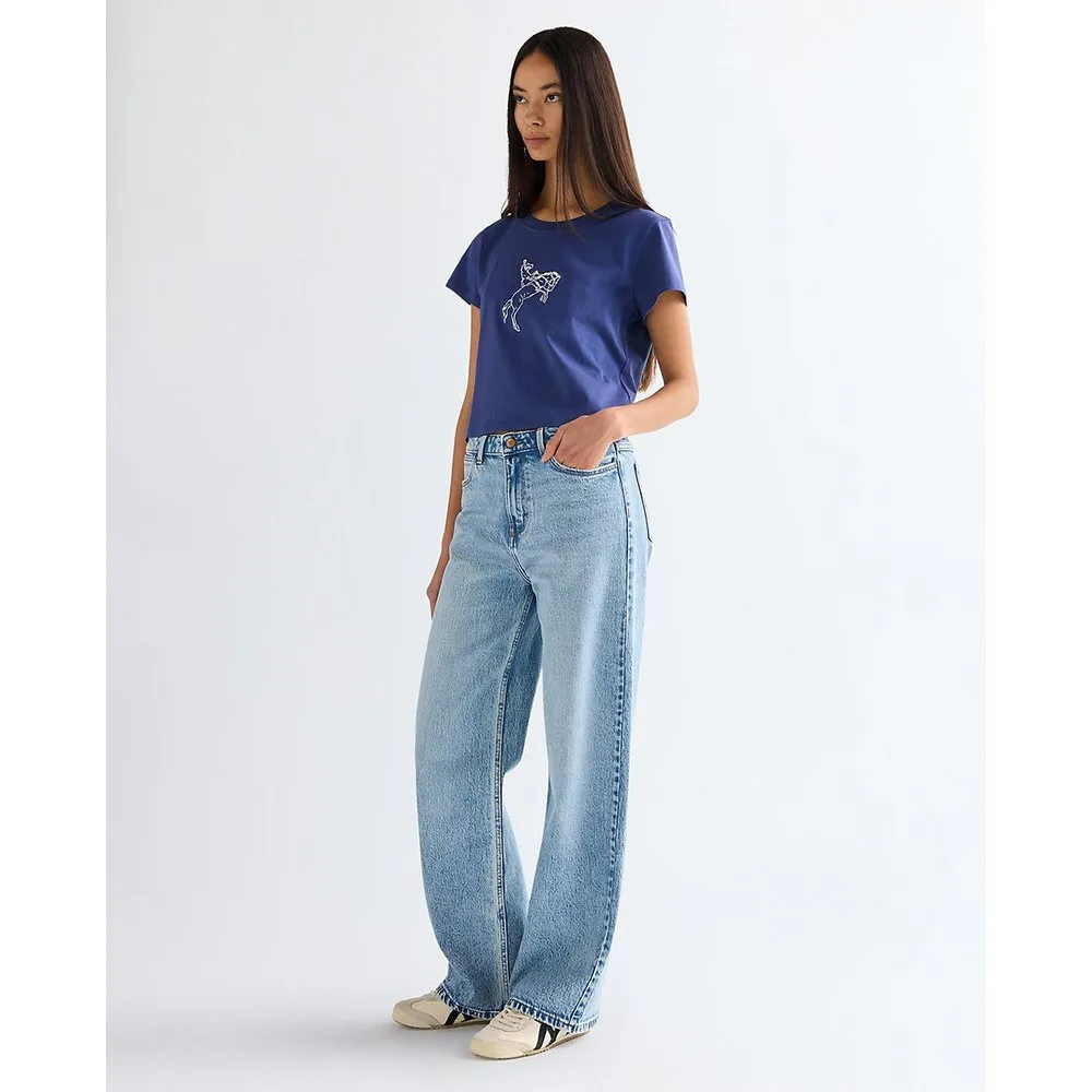 Vaquero de mujer de corte recto y loose con cintura regular - Wrangler - FashionsVida