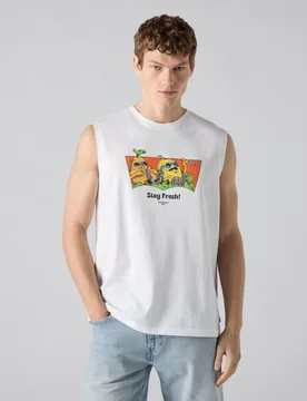 Camiseta de hombre sin mangas y cuello redondo - Levi's - FashionsVida