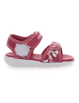 Sandali rosa con stampa e chiusura a strappo S63S820 24