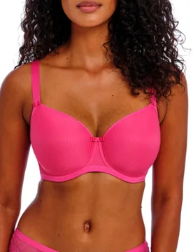 Womens Idol Moulded Balcony Bra - Pink Polyamide - Size 32ff - Freya - FashionsVida