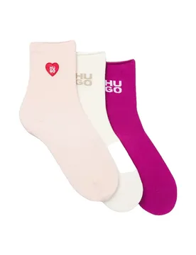 Hugo Chaussettes Heart Cc W 10279085 Red 3 Paires Open Miscellaneous EU 35-38