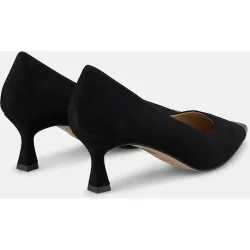 Zapatos de salón de mujer con puntera afilada metalizada y sin cierre