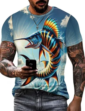 Holiday Costume All-Season Tie-Dye Men's 3D Printed Short-Sleeve T-Shirt - Student Casual Top - Aliexpress - FashionsVida