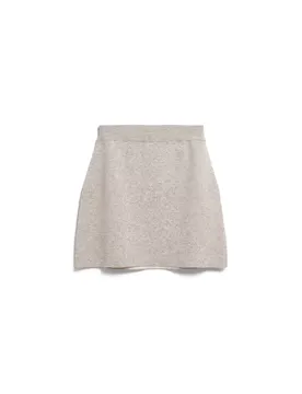 COTTON-WOOL MINI KNIT SKIRT female