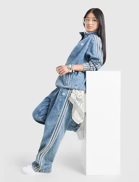 Girls' Denim Track Pants Junior, Blau - unisex - Size: 9-10Y - adidas Originals - FashionsVida