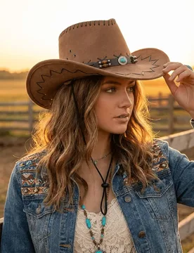 Travel Wide Brim Western Cowboy Hat Polyester Windproof Fedora Hat Leather Belt Breathable Sun Hat Beach - Aliexpress - FashionsVida