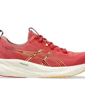 Gel-pulse 16 Running Shoes Dark Pink Clay / Orange Glow UK 8 Women - Asics - FashionsVida