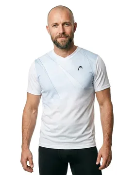 Topspin Short Sleeve T-shirt White / Navy 3XL - Head Racket - FashionsVida
