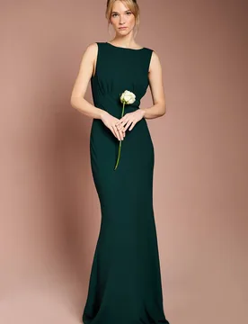 Women's Honoured Sleeveless Cowl Back Maxi Bridesmaid Dress in Emerald Size: 8 - Emerald - Size: 8 - Coast - FashionsVida