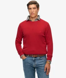 Superdry Herren Essentials Baumwollpullover Red - Größe: M