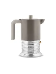 Cafetera exprés VITE 6 tazas aluminio/gris cálido camel