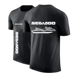 Sea Doo Seadoo Moto New Summer Men's Brand T-Shirt Short Sleeve Round Neck Casual Fit Comfortable Quick Drying T-shirt Tops