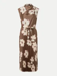 BLACK LABEL Satinkleid mit Floralmuster Braun 46