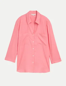 Blouse shirt with linen Rosa 36 - Tom Tailor Casual - FashionsVida