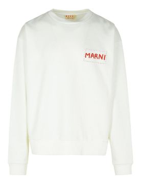 Marni Felpa in cotone bianco