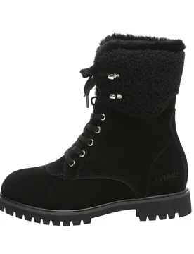 Womens Women Sittella Fashion Chunky Boots - Black Suede - Size Eu 39 - EVER AU - FashionsVida