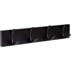 Percha Madera y Zamak 4 Colgadores 9105NENE