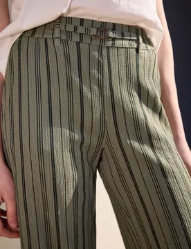 Street One Wide Leg Hose mit Gürteldetail female Grün