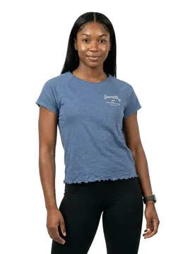 T-shirt à Manches Courtes Athletic Essential Slub Graphic Tidal Blue XL