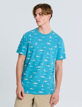 Maglietta con motivo The Simpsons - acqua