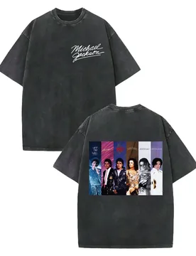 Rock Singer Michael Jackson Graphic T Shirts Men Women High Quality Vintage Washed T-shirt Summer Casual Loose Cotton T-shirts - Aliexpress - FashionsVida