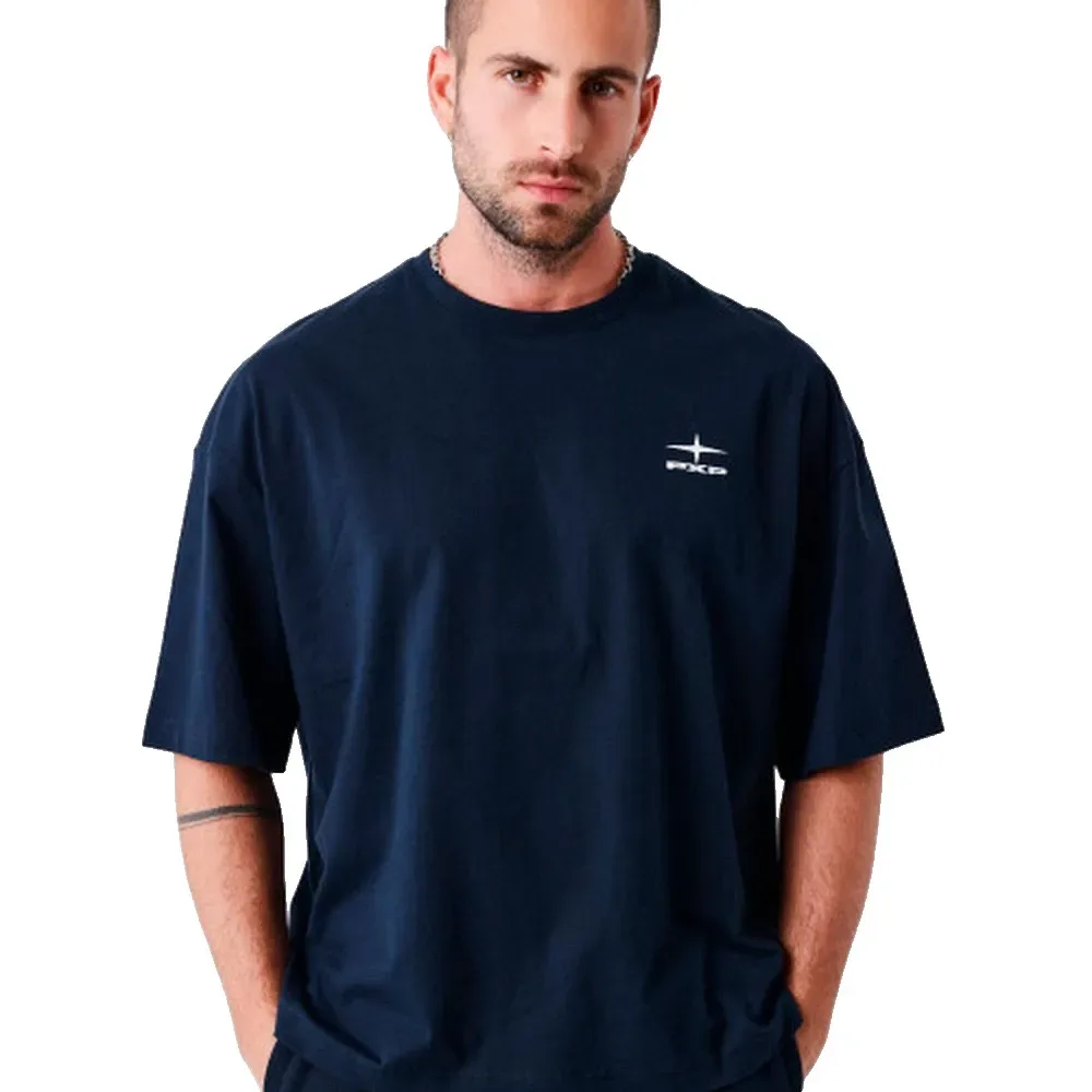 Maglietta A Maniche Corte Essentials Blue Navy XS - Project x paris - FashionsVida