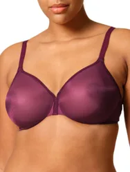 Womens Glossies Sheer Plunge Bra - Purple Polyamide - Size 34a