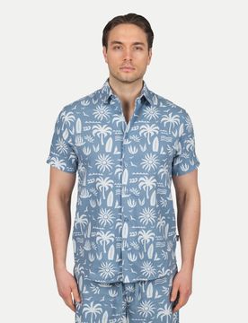 T-Shirt Udo Leinenberg Blau L