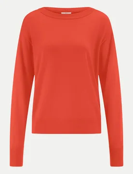 Regular-Fit Langarm Pullover Rot XL - Riani - FashionsVida