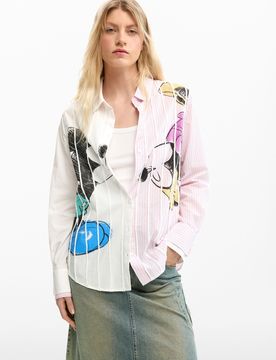 Camisa Mickey y minnie mouse™, Mujer, Algodon, Blanco, XS