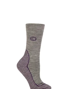 Women's 1 Pair Ridgeway Walker Wool Boot Socks Grey 4-8 - Grey - Size: Small - Country Pursuit - FashionsVida
