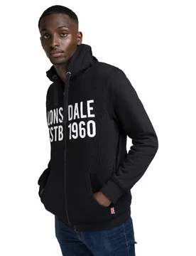 Sweat à Capuche Solfach Black L - Lonsdale - FashionsVida
