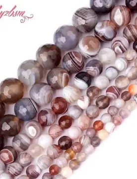 Natural Botswana Agate Round Faceted For Jewelry Making Bracelet Necklace Strand 15 Inches DIY Loose Beads 4mm 6mm 8mm 10mm - Aliexpress - FashionsVida